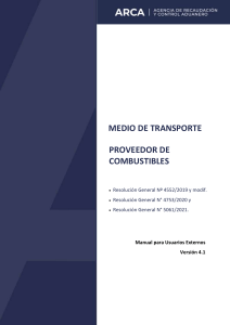 Manual SIM: Combustible para Transporte - Declaraciones BARA, REBA