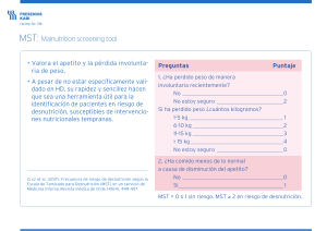 Herramienta de detecci&oacute;n de la desnutrici&oacute;n (MST)