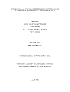 Taller de Algoritmos: Pseudocódigo y Diagramas de Flujo
