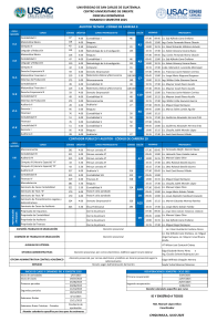 Horario de Cursos USAC CUNORI - Auditor&iacute;a 2025