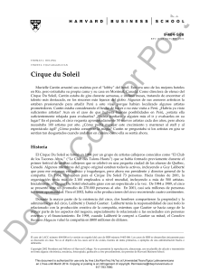 Cirque du Soleil: Estudio de Caso de Gesti&oacute;n y Creatividad