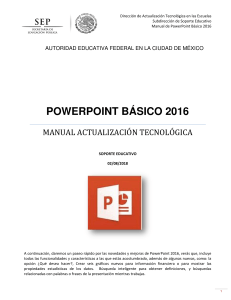 Manual PowerPoint B&aacute;sico 2016: Gu&iacute;a de Actualizaci&oacute;n Tecnol&oacute;gica