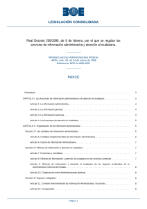 Real Decreto 208/1996: Informaci&oacute;n Administrativa y Atenci&oacute;n Ciudadana