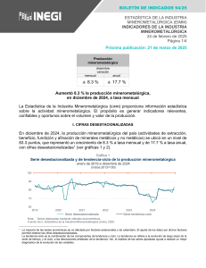Estadísticas de la Industria Minera y Metalúrgica en México - Feb 2025