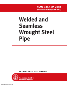 ASME B36.10M-2018: Welded & Seamless Steel Pipe Standard