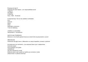 Conceptos Empresariales: Empresas B, Tendencias y Marketing Mix