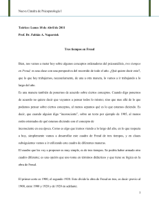 Tres Tiempos en Freud: Apuntes de Psicopatología I