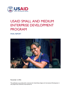 USAID SME Development Program: Final Report