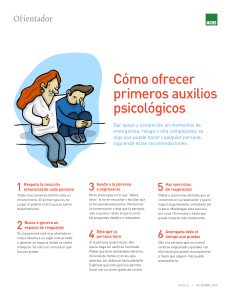 Primeros Auxilios Psicol&oacute;gicos: Gu&iacute;a de Apoyo Emocional