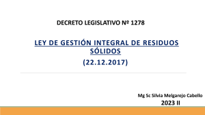 Decreto Legislativo Gesti&oacute;n Integral Residuos S&oacute;lidos