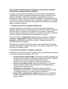 Gesti&oacute;n y Administraci&oacute;n de Bibliotecas: Planificaci&oacute;n Estrat&eacute;gica