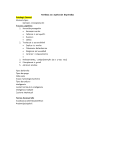 Gu&iacute;a de Estudio: Psicolog&iacute;a General