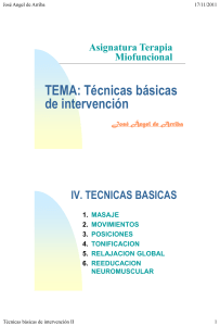 T&eacute;cnicas B&aacute;sicas de Terapia Miofuncional: Masaje y Movimiento