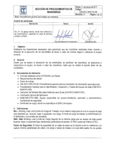 Procedimiento General de Maniobras - Seguridad y Equipos