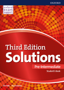 Solutions Pre-Intermediate Student's Book (3rd Ed)