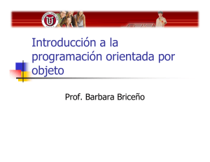 Introducci&oacute;n a la Programaci&oacute;n Orientada a Objetos