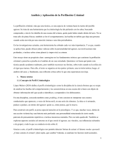 Perfilaci&oacute;n Criminal: An&aacute;lisis y Aplicaci&oacute;n en Criminolog&iacute;a