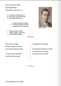 Eleg&iacute;a de Miguel Hern&aacute;ndez: Poema de Dolor y P&eacute;rdida