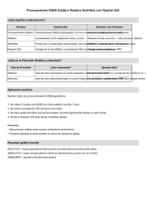 GNSS Est&aacute;tico Relativo: Precisi&oacute;n y Fijaci&oacute;n IGS