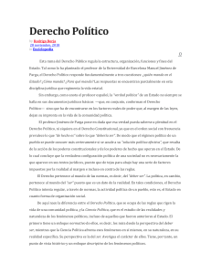 Derecho Político: Estructura, Función y Fines del Estado