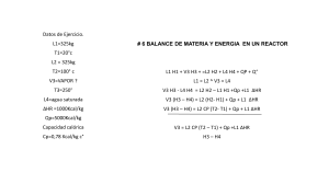 Ejercicios Resueltos: Balance de Materia y Energ&iacute;a en Reactores