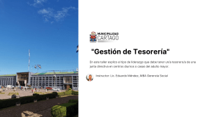 Gesti&oacute;n de Tesorer&iacute;a: Liderazgo en Centros del Adulto Mayor