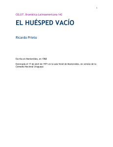 El Hu&eacute;sped Vac&iacute;o: Guion Teatral de Ricardo Prieto