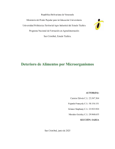 Deterioro de Alimentos por Microorganismos: Informe Universitario