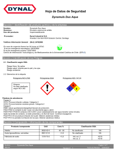 Hoja de Datos de Seguridad Dynamuls Duo Aqua