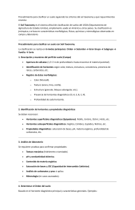 Taxonomía de Suelos: Procedimiento de Clasificación