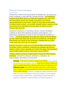 Efectos del consumo de trabaco