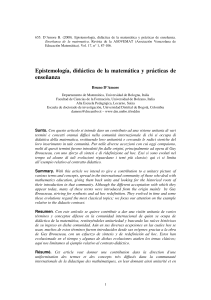 Epistemolog&iacute;a y Did&aacute;ctica de la Matem&aacute;tica