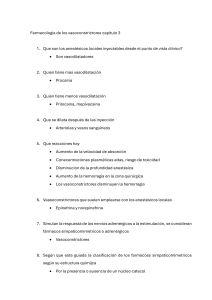Farmacolog&iacute;a de Vasoconstrictores: Apuntes
