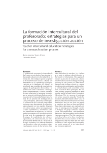 Formaci&oacute;n Intercultural del Profesorado: Investigaci&oacute;n-Acci&oacute;n