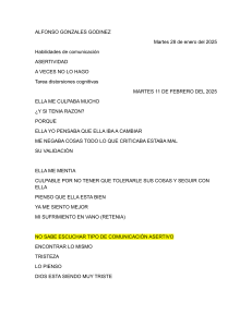 Notas Personales: Comunicación, Distorsiones Cognitivas