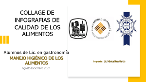 Manejo Higi&eacute;nico de Alimentos: Presentaci&oacute;n para Gastronom&iacute;a