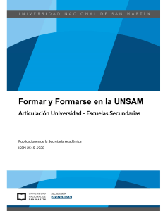 Articulación Universidad-Escuela Secundaria en UNSAM