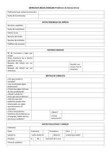 Entrevista Familiar: Problemas de Lectoescritura