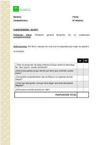 Cuestionario SCOFF: Cribado de Trastornos Alimentarios