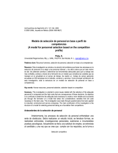 Selección de Personal por Competencias: Modelo y Herramientas