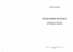 Humanismo Pol&iacute;tico: Individuo y Estado en Tom&aacute;s de Aquino