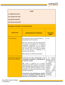 Estrategias Comerciales en la Industria Musical - Gui&oacute;n de Clase