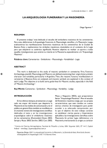 Arqueolog&iacute;a Funeraria y Masoner&iacute;a: Un Estudio del Simbolismo