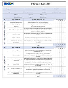 Formulario de Evaluaci&oacute;n 5S: Administrativa y Productiva