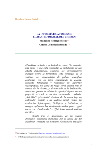 Informática Forense: Rastros Digitales del Crimen
