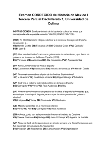 Examen Historia de México I - Bachillerato