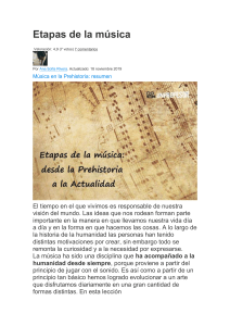 Etapas de la M&uacute;sica: Historia y Evoluci&oacute;n Musical