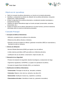 Aditivos Alimentarios: Definici&oacute;n, Uso y Salud