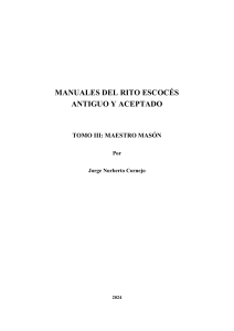 Manual del Maestro Mas&oacute;n, Rito Escoc&eacute;s Antiguo y Aceptado