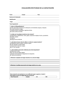 Formulario de Evaluaci&oacute;n de Capacitaci&oacute;n en Riesgos Mec&aacute;nicos